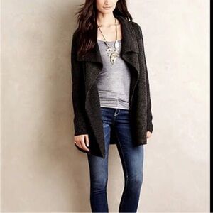 Anthropologie |  La Fee Verte Gray Knit Cardigan Sweater